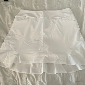white adidas athletic skirt